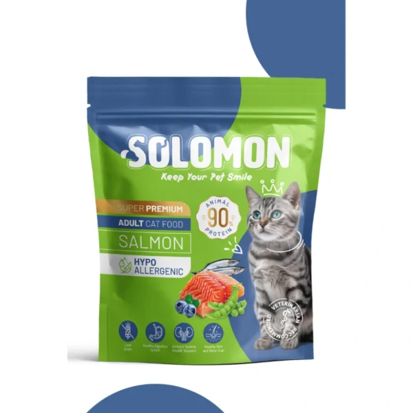 SOLOMON ADULT CAT FOOD WITH SALMON 1.5kg